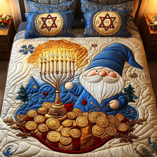 Gnomes Of The Light 3-Piece Quilted Bedding Set NCU0NT003