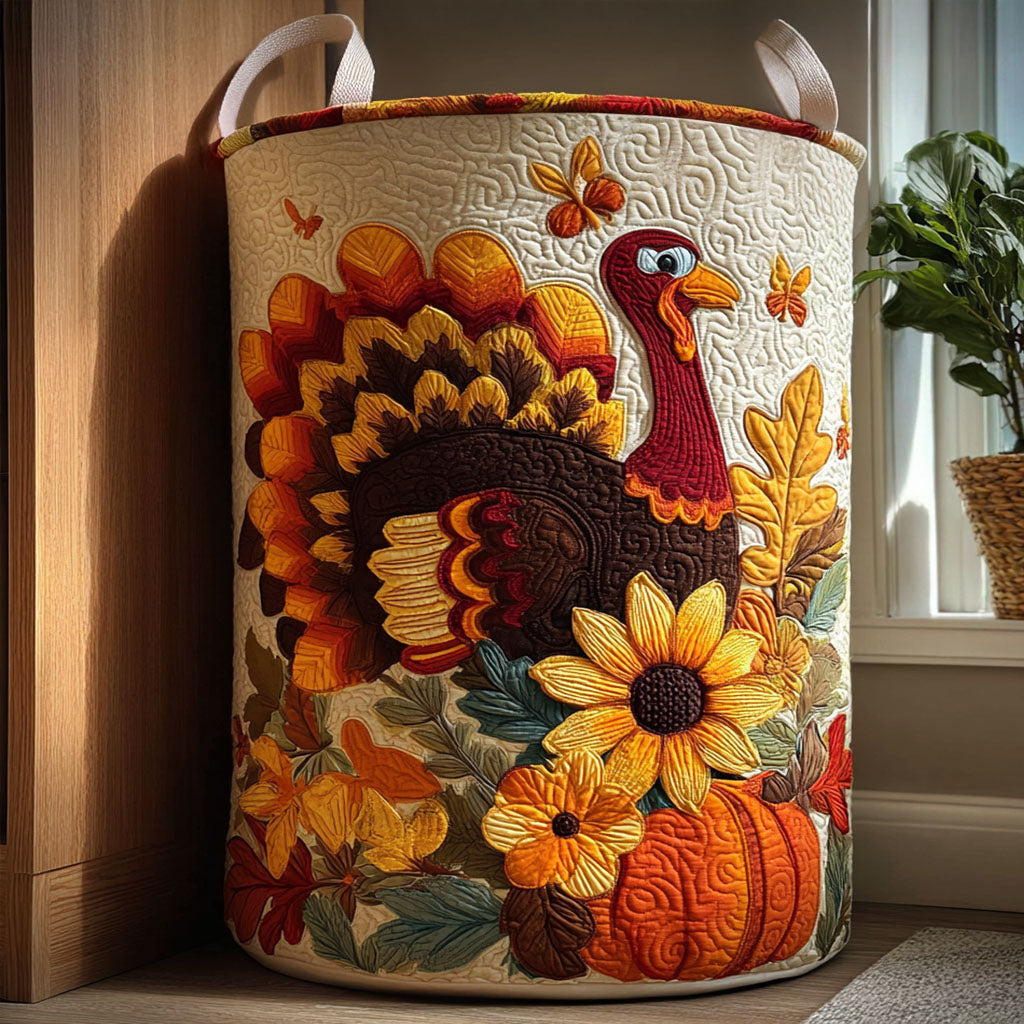 Gobble Gathering Quilted Laundry Basket NCU0PTT1112