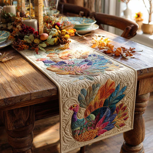 Gobble Gobble Joy Quilted Table Runner NCU0PTT1481