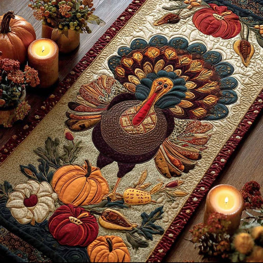 Gobble and Gather Quilted Table Runner NCU0PTT1594
