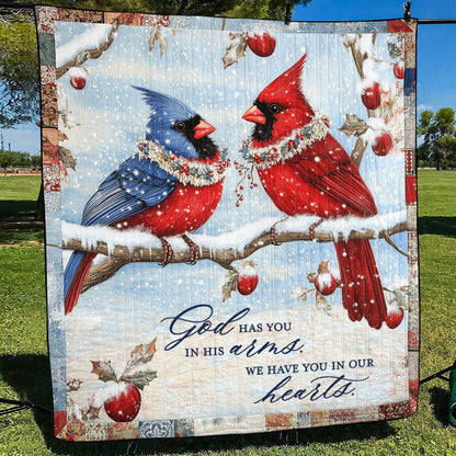 God Has You In His Arms Art Quilt Hanging NCU0TL1053