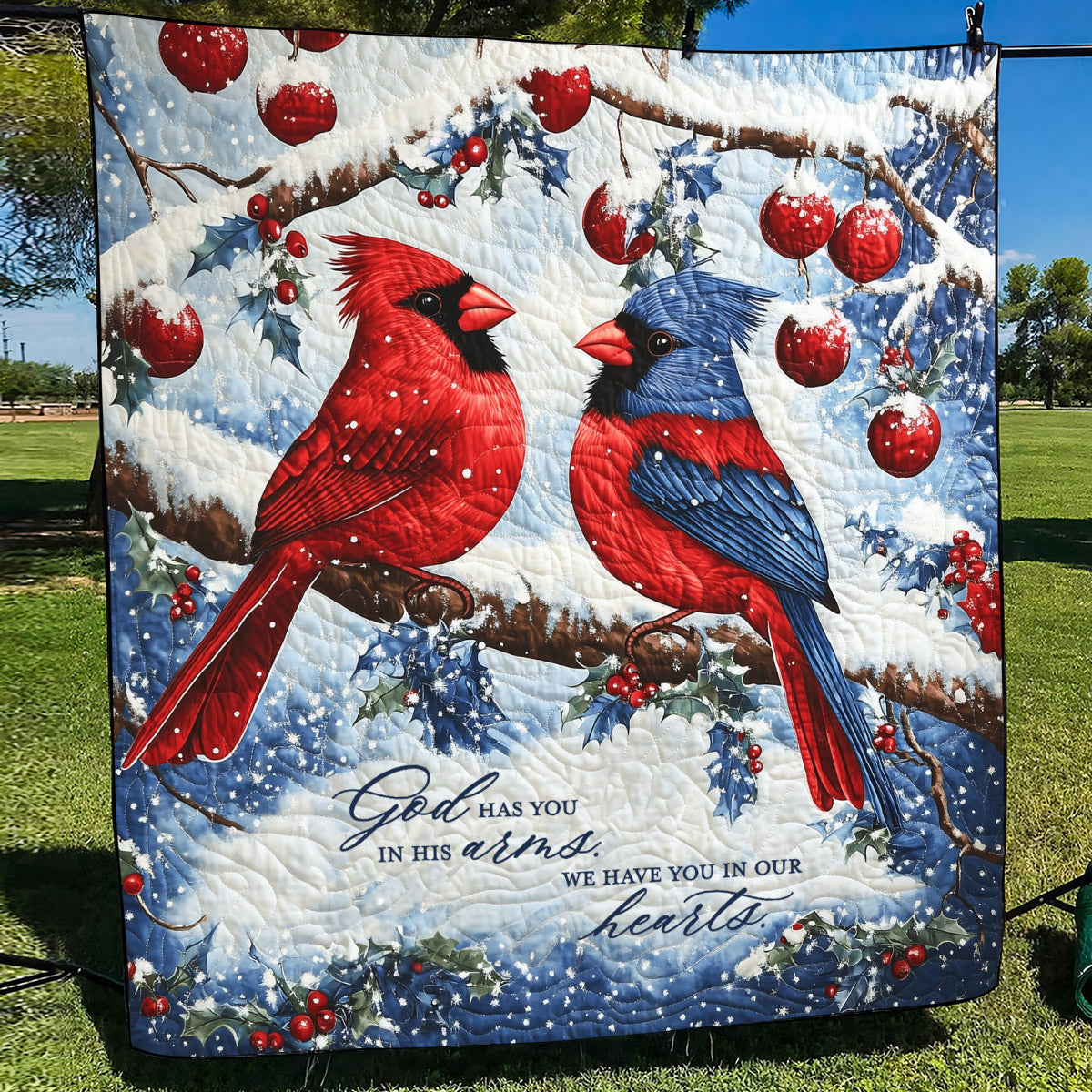 God Has You In His Arms Art Quilt Hanging NCU0TL1055