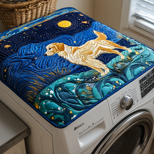 Golden Dog Charm Quilted Washer and Dryer Cover NCU0NNT1339