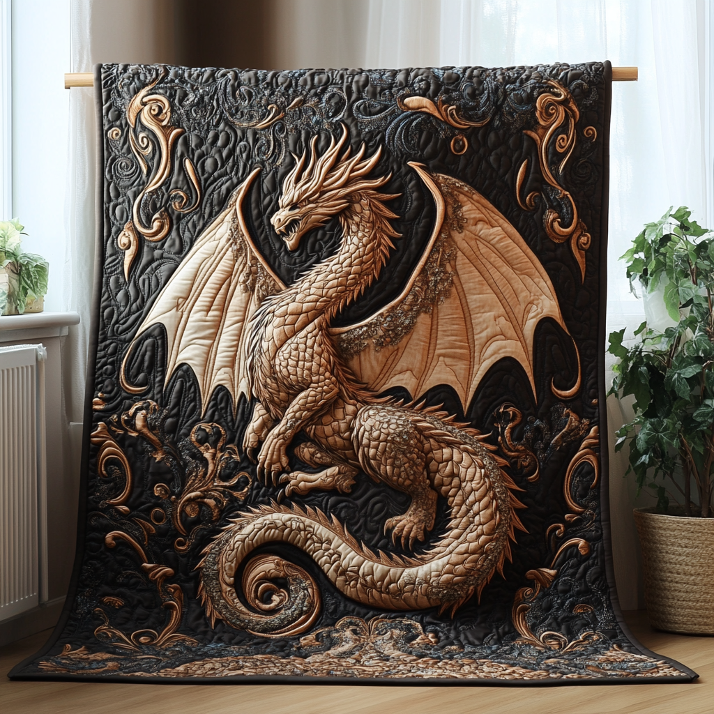 Golden Hoard Quilted Blanket NCU0DV080