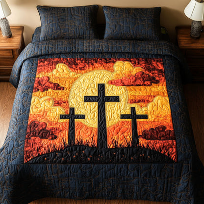 Golden Horizon 3-Piece Quilted Bedding Set NCU0NNT248