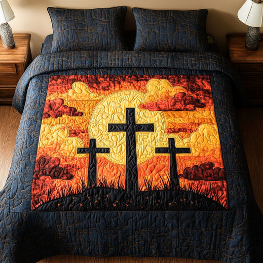 Golden Horizon 3-Piece Quilted Bedding Set NCU0NNT248