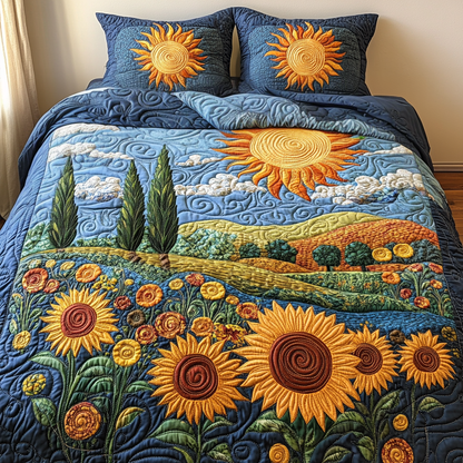 Golden Horizon Quilted Bedding Set NCU0DV093