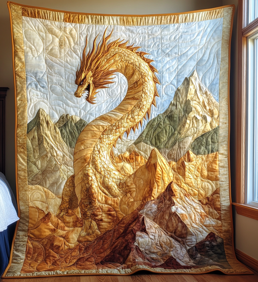 Golden Scales Quilted Blanket NCU0DV531