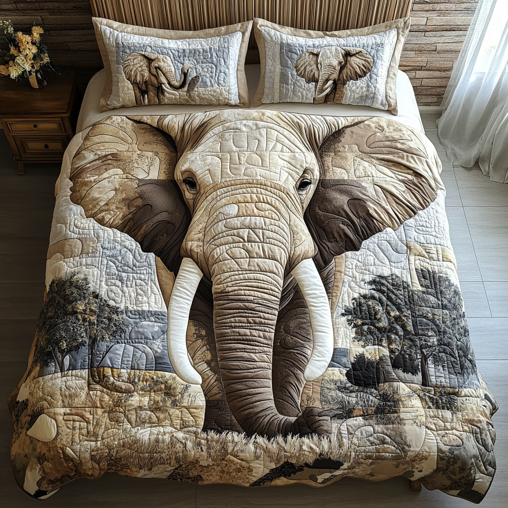 Golden Tusk Quilted Bedding Set NCU0DV139