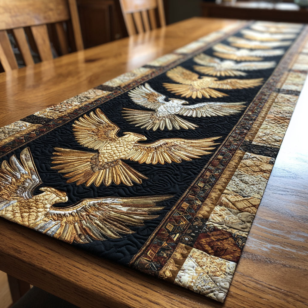 Golden Ascend Quilted Table Runner NCU0NTV691
