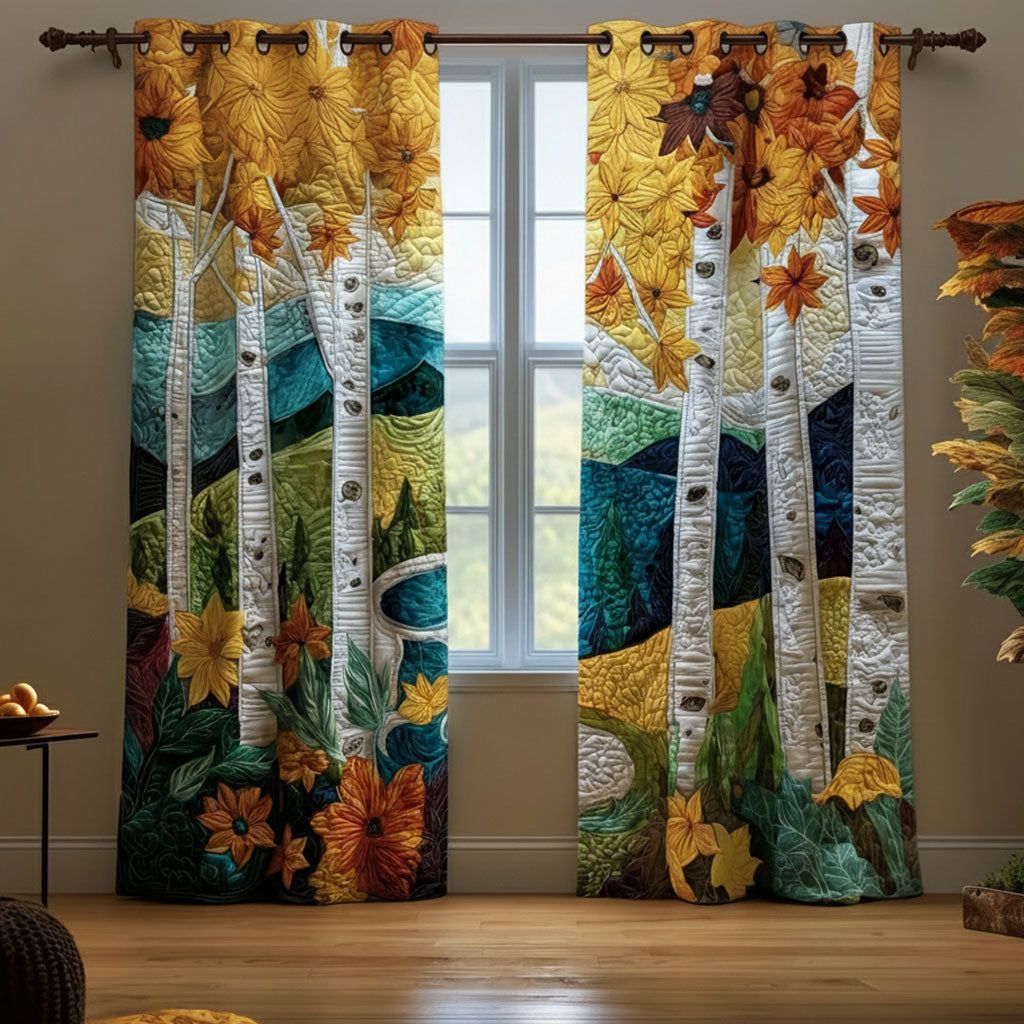 Golden Aspen Quilted Curtains NCU0PTT2227