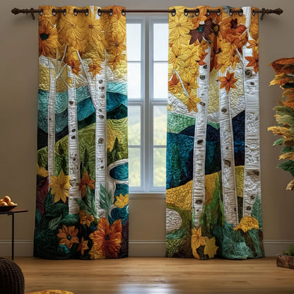 Golden Aspen Quilted Curtains NCU0PTT2227