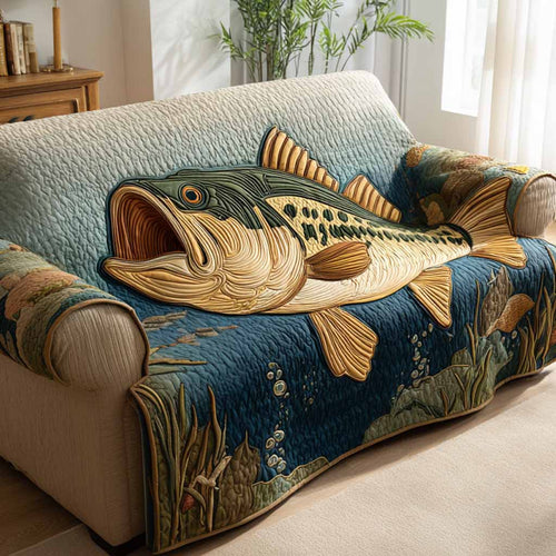 Golden Bass Quilted Sofa Cover NCU0NXD1475
