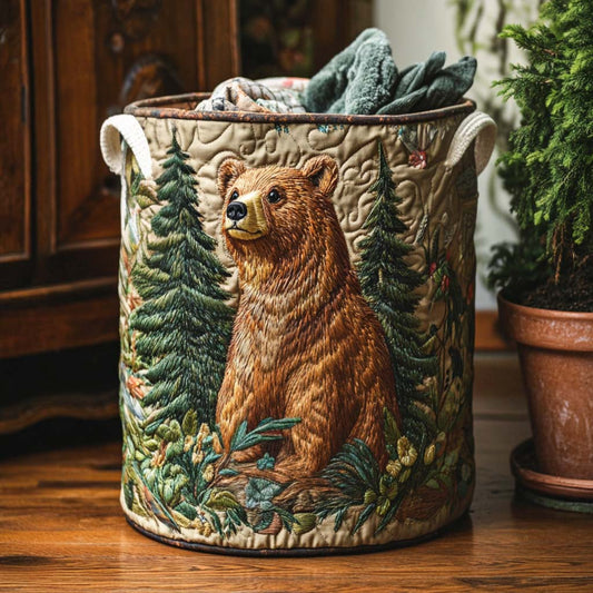 Golden Bear Days Quilted Laundry Basket NCU0NNT1215