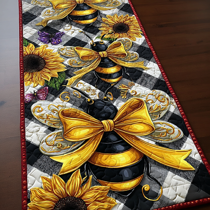 Golden Bee Quilted Table Runner NCU0DDK1517