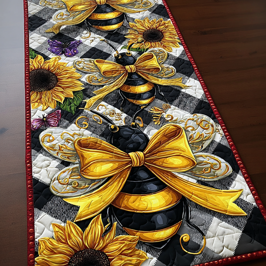 Golden Bee Quilted Table Runner NCU0DDK1517