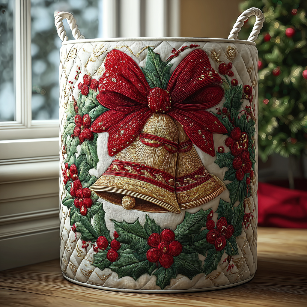 Golden Bell Quilted Laundry Basket NCU0DDK1175