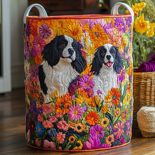 Golden Bloom Duo Quilted Laundry Basket NCU0NXD786