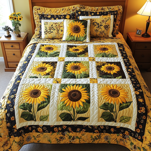 Golden Bloom Duvet Cover Set NCU0DV270