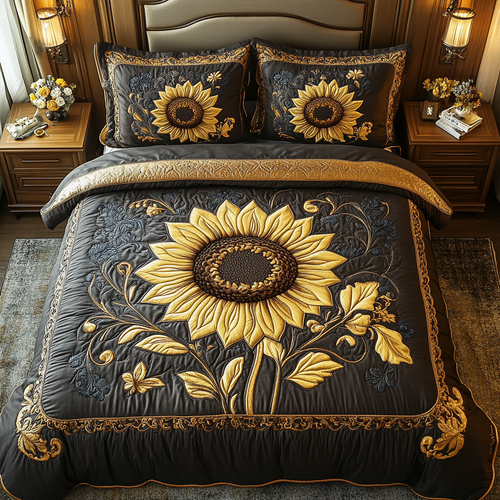 Golden Bloom Duvet Cover Set NCU0DV401