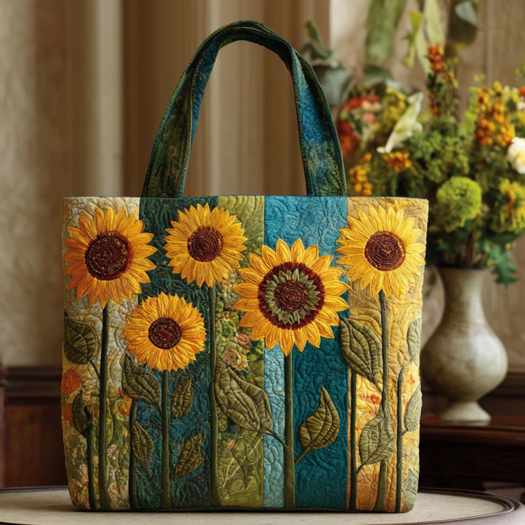Golden Bloom Quilted Tote Bag NCU0NNT1972