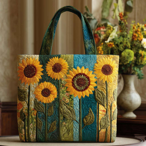 Golden Bloom Quilted Tote Bag NCU0NNT1972
