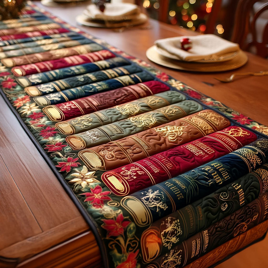 Golden Bookrow Quilted Table Runner NCU0NTV806