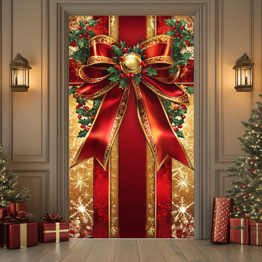 Golden Bow Quilted Door Cover NCU0DK10937