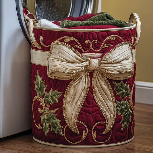 Golden Bow Quilted Laundry Basket NCU0DDK1971