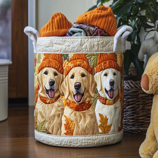 Golden Buddy Time Quilted Laundry Basket NCU0NNT1337