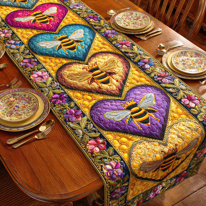 Golden Buzz Quilted Table Runner NCU0NTD576