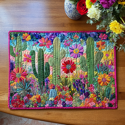 Golden Cactus Quilted Place Mat NCU0DDK1578
