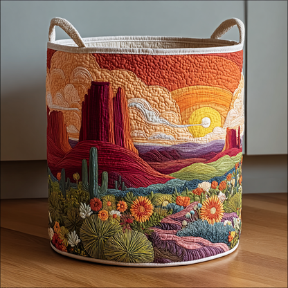 Golden Canyon Quilted Laundry Basket NCU0DDK1607