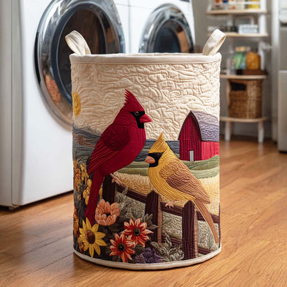 Golden Cardinal Quilted Laundry Basket NCU0NTD175