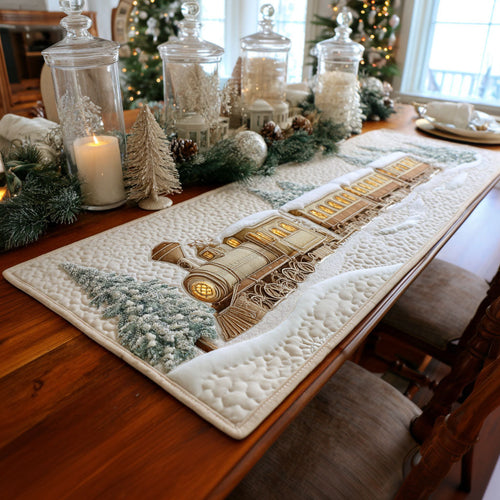 Golden Carriage Quilted Table Runner NCU0NTV353