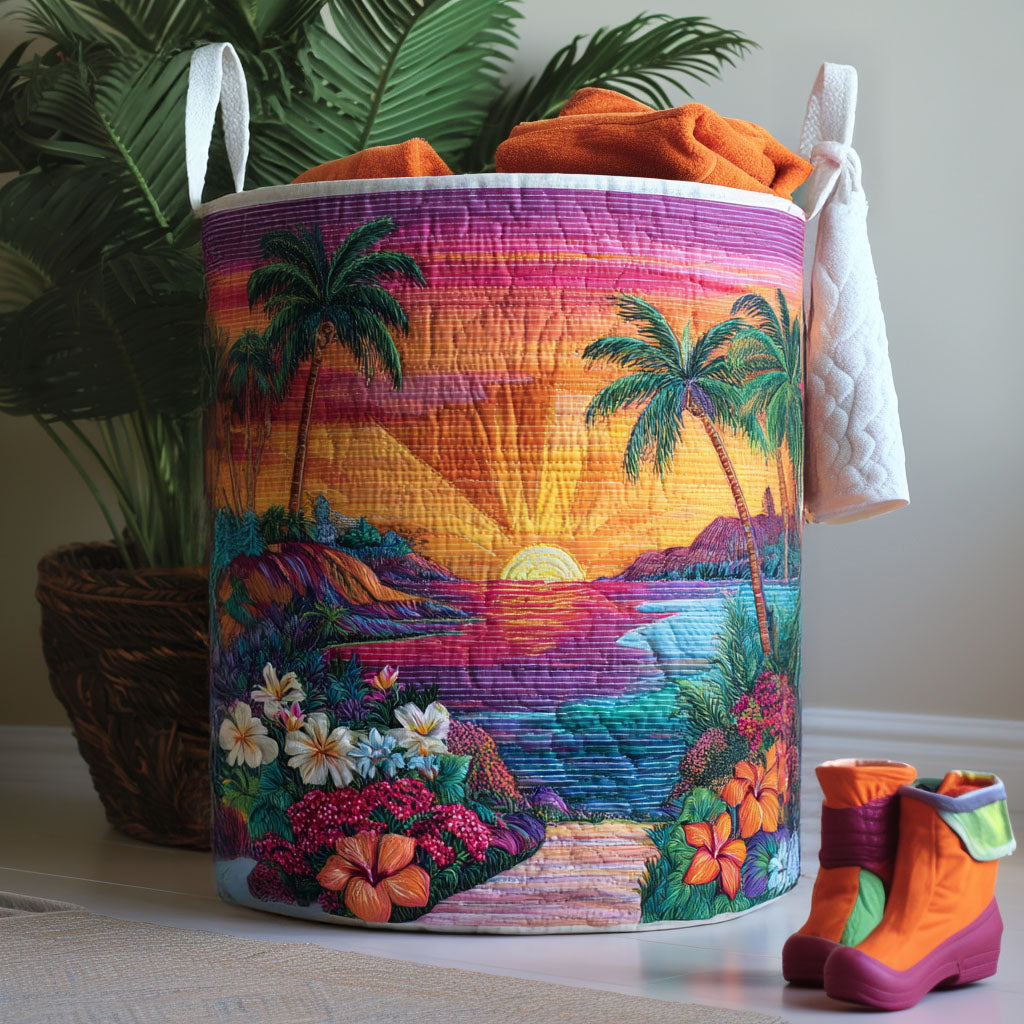 Golden Coast Quilted Laundry Basket NCU0PTT1216