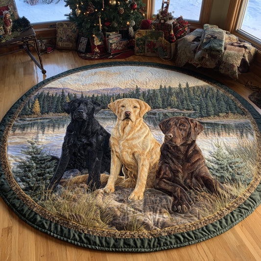 Golden Companions Quilted Round Mat NCU0DV1349