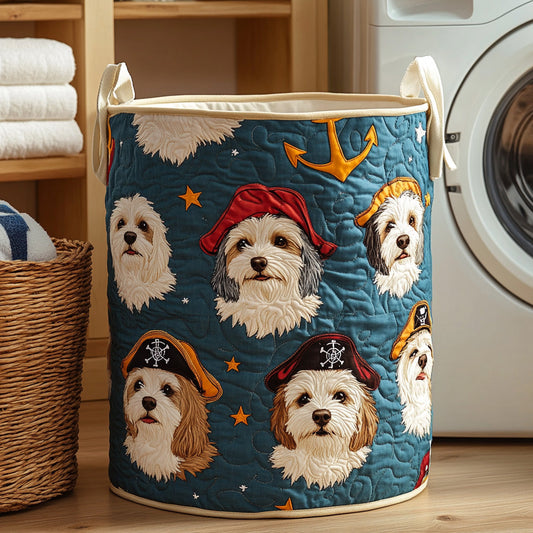Golden Compass Pup Quilted Laundry Basket NCU0LDH232