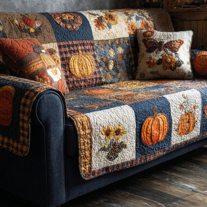 Golden Cornfield Quilted Sofa Cover NCU0PTT3207
