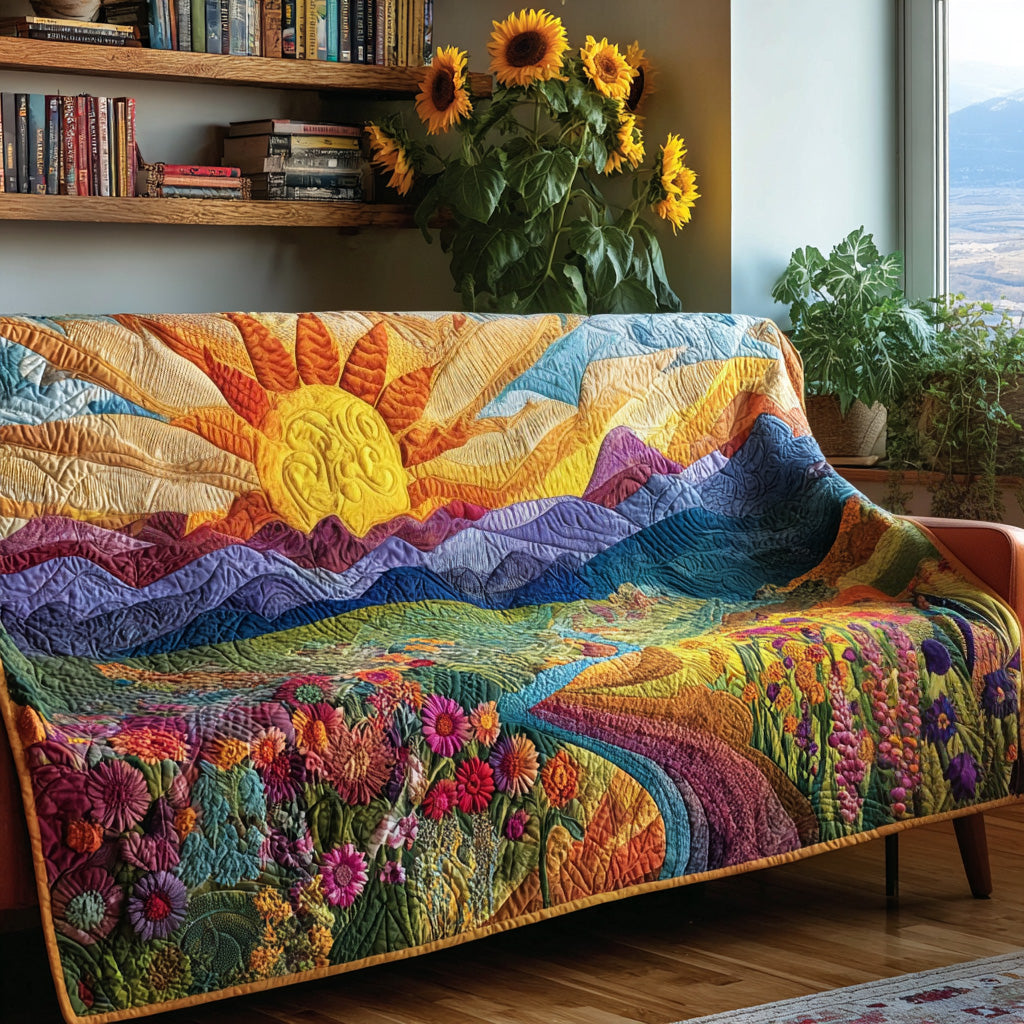 Golden Dawn Quilted Blanket NCU0PVL796