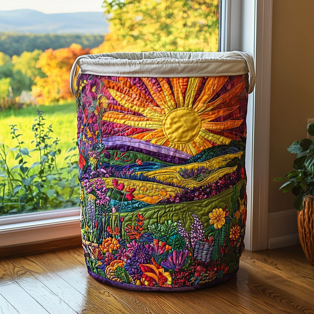 Golden Dawn Quilted Laundry Basket NCU0DV777