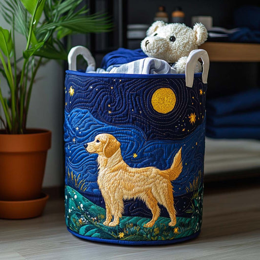 Golden Retriever Quilted Laundry Basket NCU0QN013