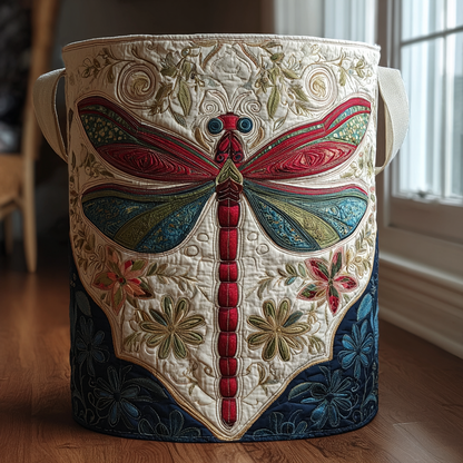 Golden Dragonfly Quilted Laundry Basket NCU0DDK1151