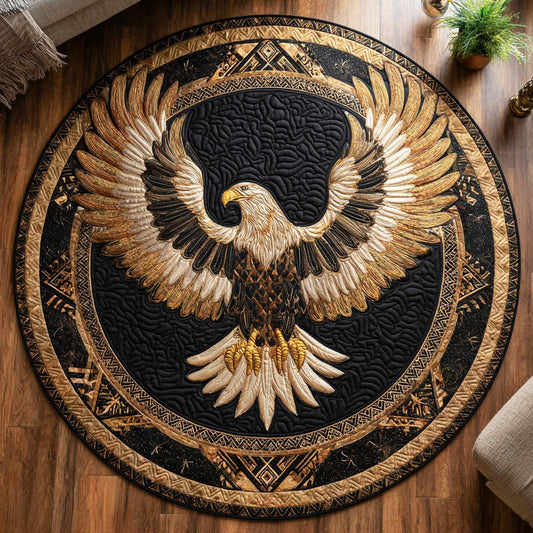 Golden Eagle Quilted Round Mat NCU0NTV712