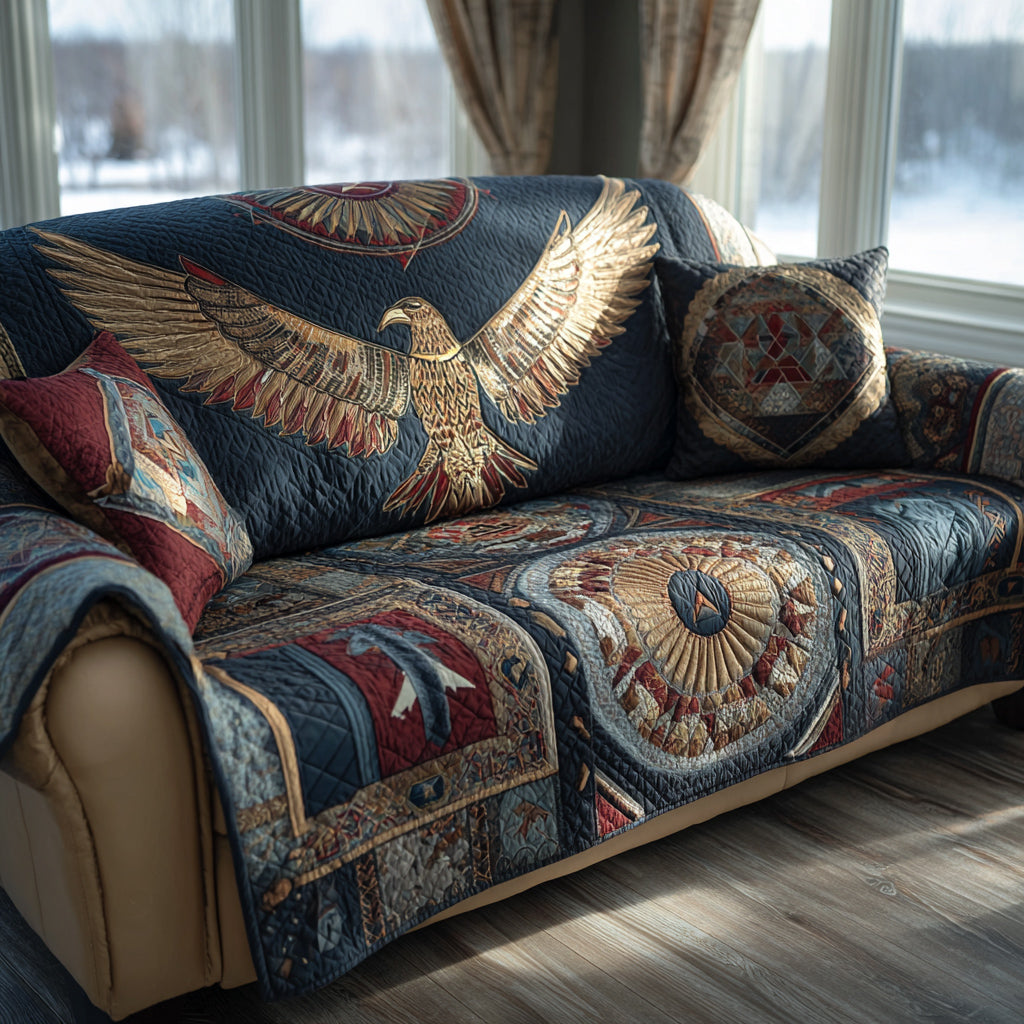 Golden Eagle Quilted Sofa Cover NCU0HNH650