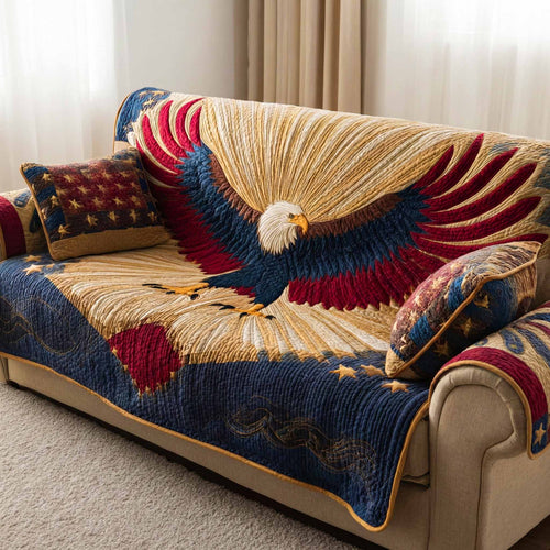 Golden Eagle Quilted Sofa Cover NCU0NXD1559