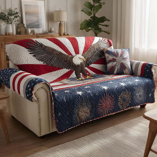 Golden Era Quilted Sofa Cover NCU0HNH955