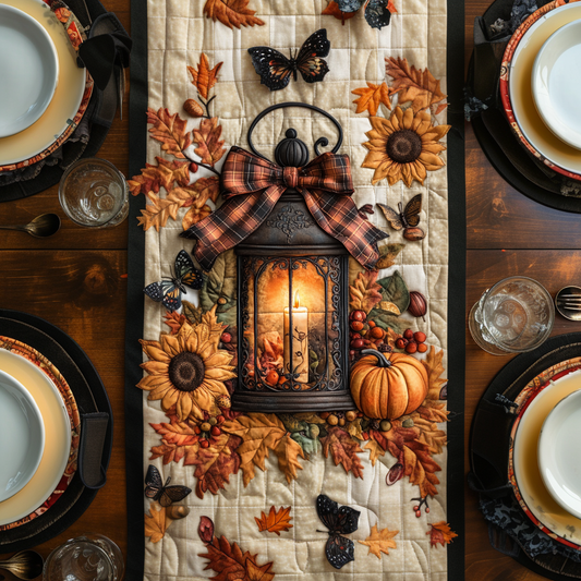 Golden Fall Glory Quilted Table Runner NCU0NNT1351