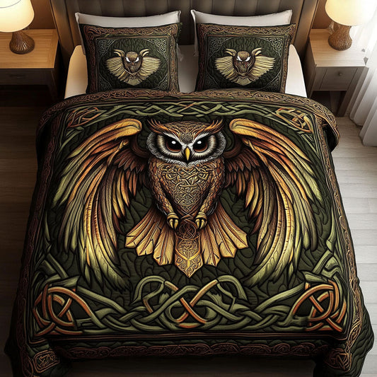Golden Flight 3-Piece Quilted Bedding Set NCU0PTT1279