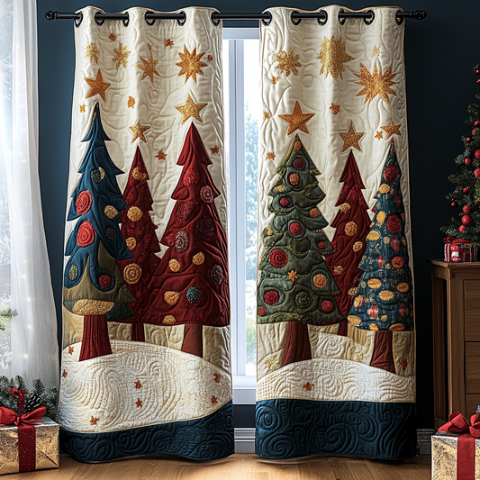 Golden Forest Quilted Curtains NCU0DDK1725